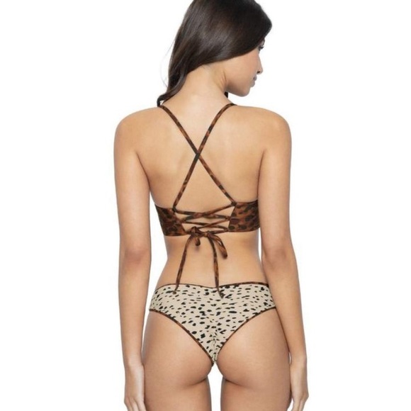 NWT PQ PILYQ SIZE M L WILD HEART REVERSIBLE BASIC RUCHED TEENY BOTTOMS - Picture 4 of 8